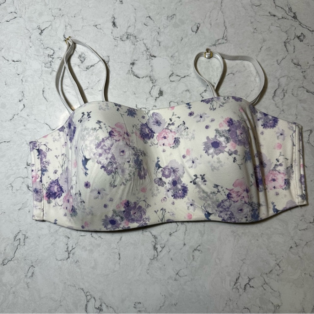 Victoria's Secret Medium No Wire Multi-Way Bra Floral Pullover Wireless